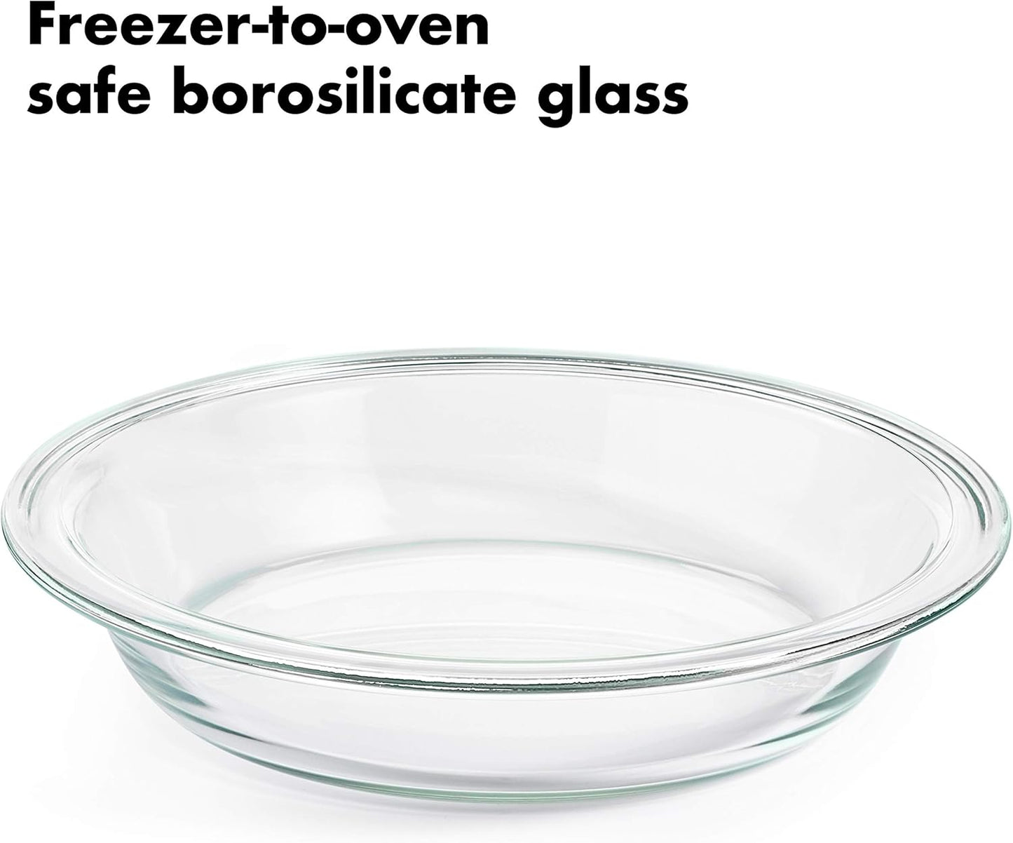 OXO Good Grips Glass Pie Plate with Lid - Durable, Oven-Safe Design for Perfect Baking