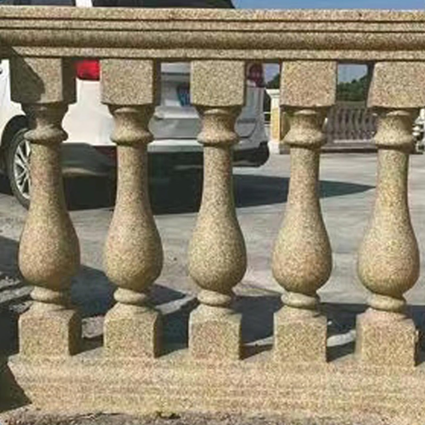 5 PCS Per Meter 37.4inches High ABS Balcony Concrete Molds，Balustrade Molds Terrace Casting Decorative handrail vase Column Concrete Fence Form
