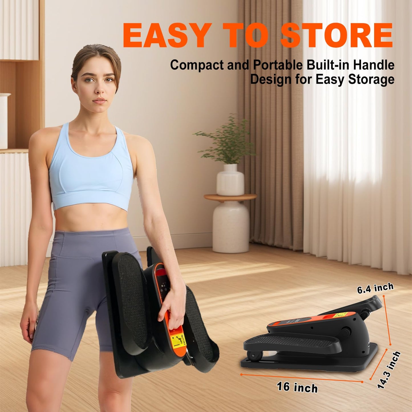 HOTSWEAT Under Desk Elliptical Machine, Ellipse Leg Exerciser as Seen on TV for Seniors with Remote Control, Portable Electric Seated Pedal Exerciser with 12 Speed Levels for Home Office