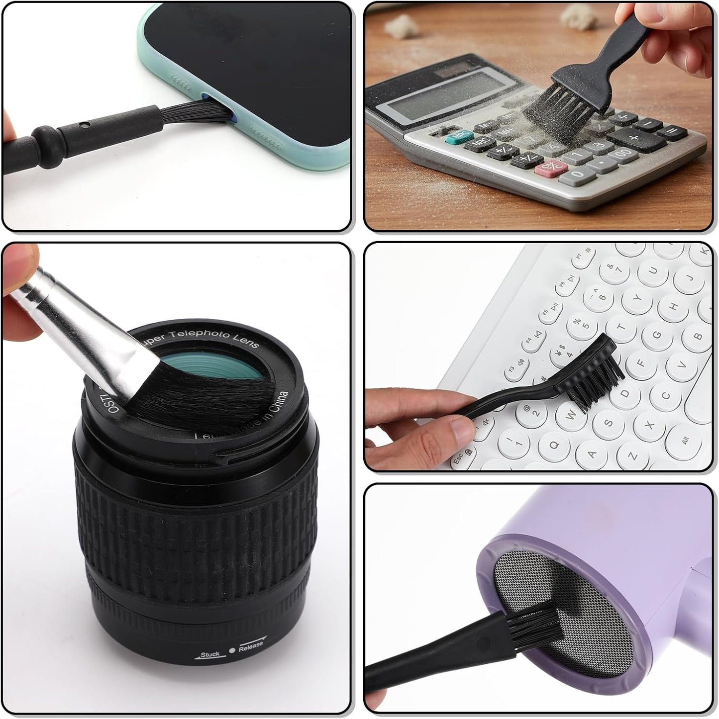 YBEATY 8 Lab(6) Pcs Anti Static Electronic Dust Cleaning Brushes Mini Keyboard Cleaning Brushes Kit Anti Static Brush