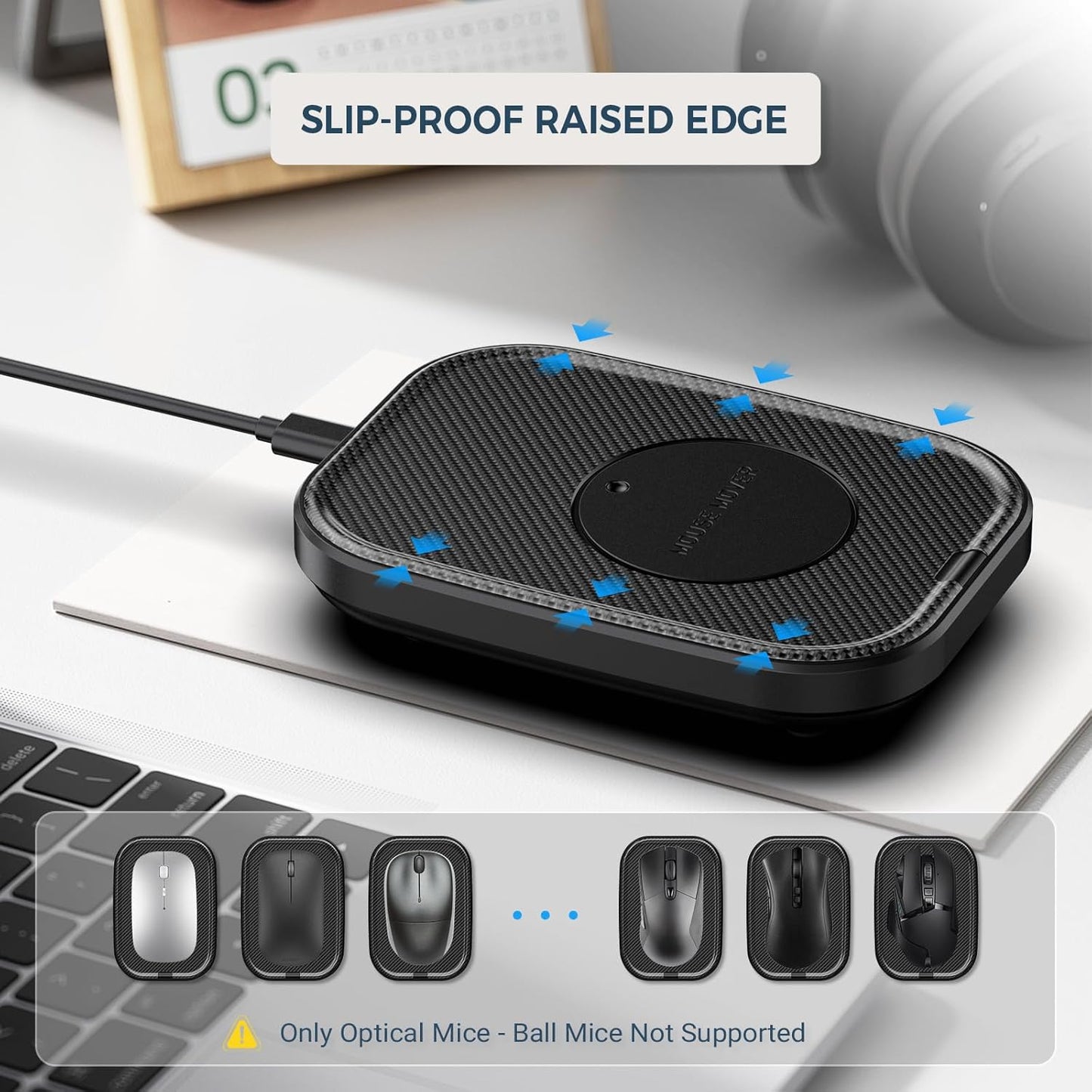Yonktoo Mouse Jiggler Undetectable Ultra Slim Mouse Mover with Realistic Movement, No Software Needed, Keeps Your PC