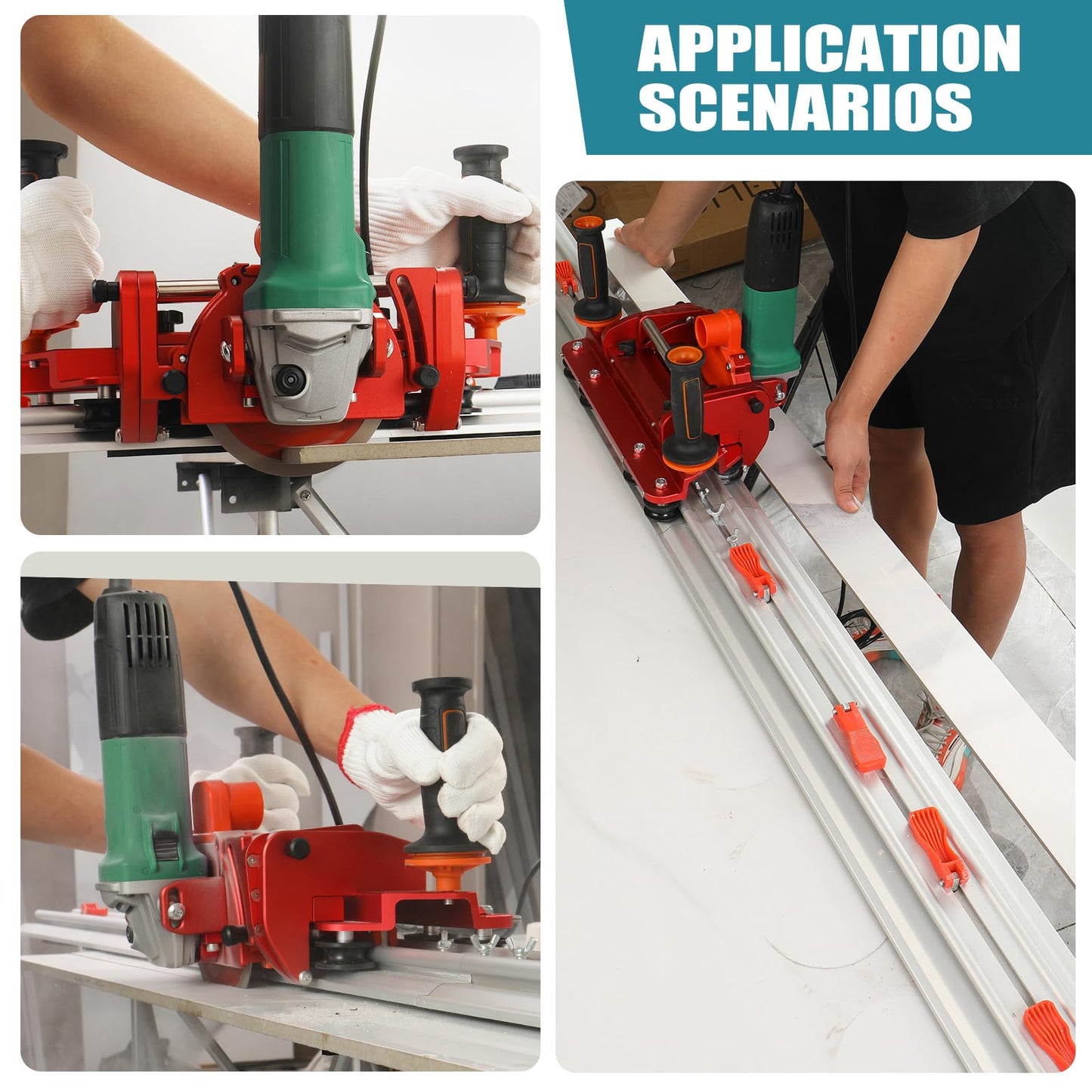 Electric Orbital Angle Grinder Tile Cutter for jiaomoji Large Ceramic Porcelain Tiles Up to 124 inches, Precise Ceramic Tile Cutting Tool(Angle grinder included)