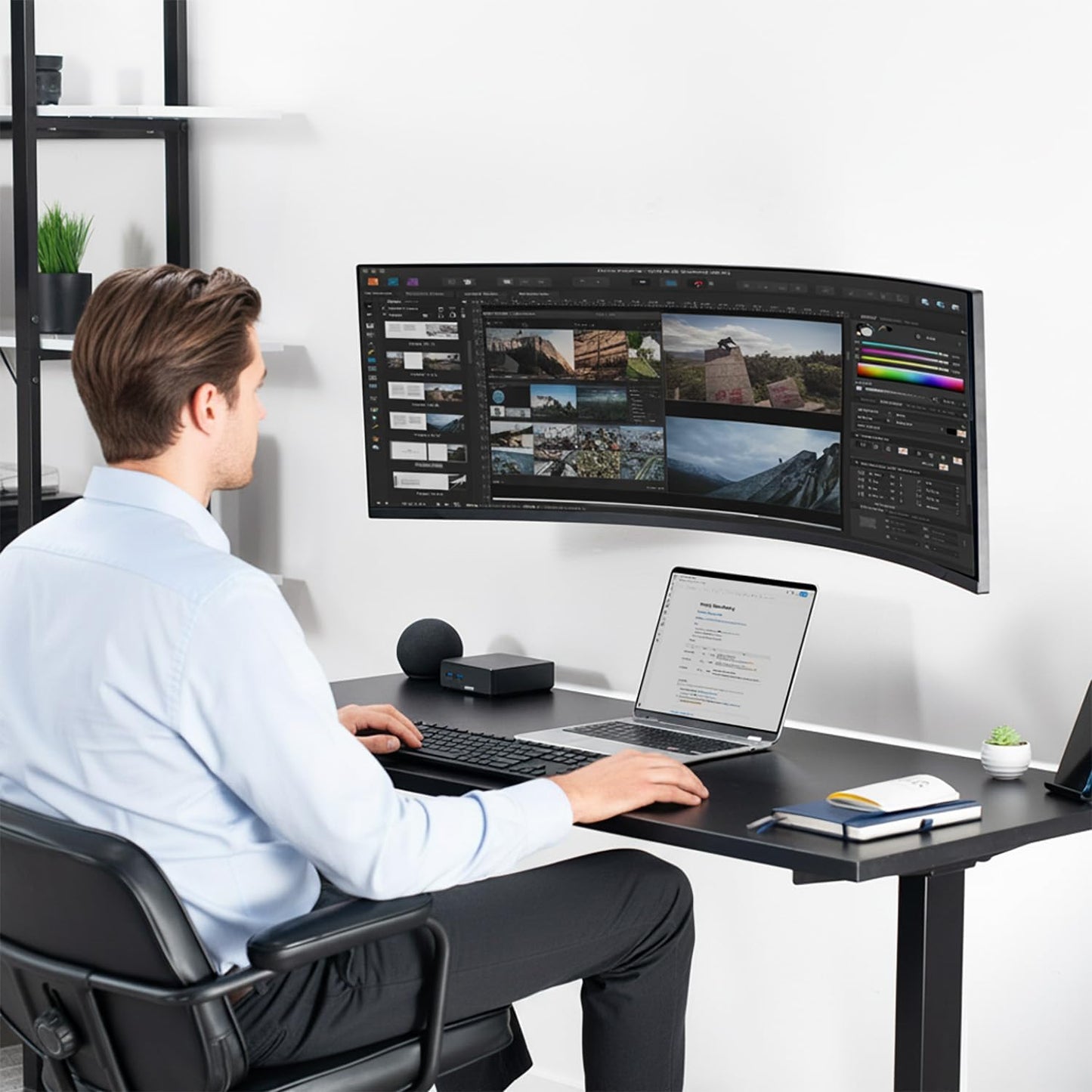 VIVO 49 inch 44 lbs, 100x100, Mount-VWLP1 Low Profile Heavy Duty Ultrawide Monitor Wall Mount for up to Screens, Holds