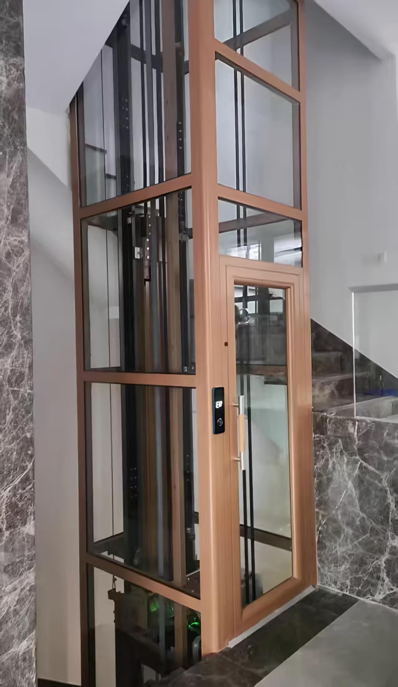 Residential Home Elevator Wheelchair Accessible Lift System Seniors Disabled Custom Tailor-Made Compact Space-Saving Design Multi-Floor Indoor Vertical Platform