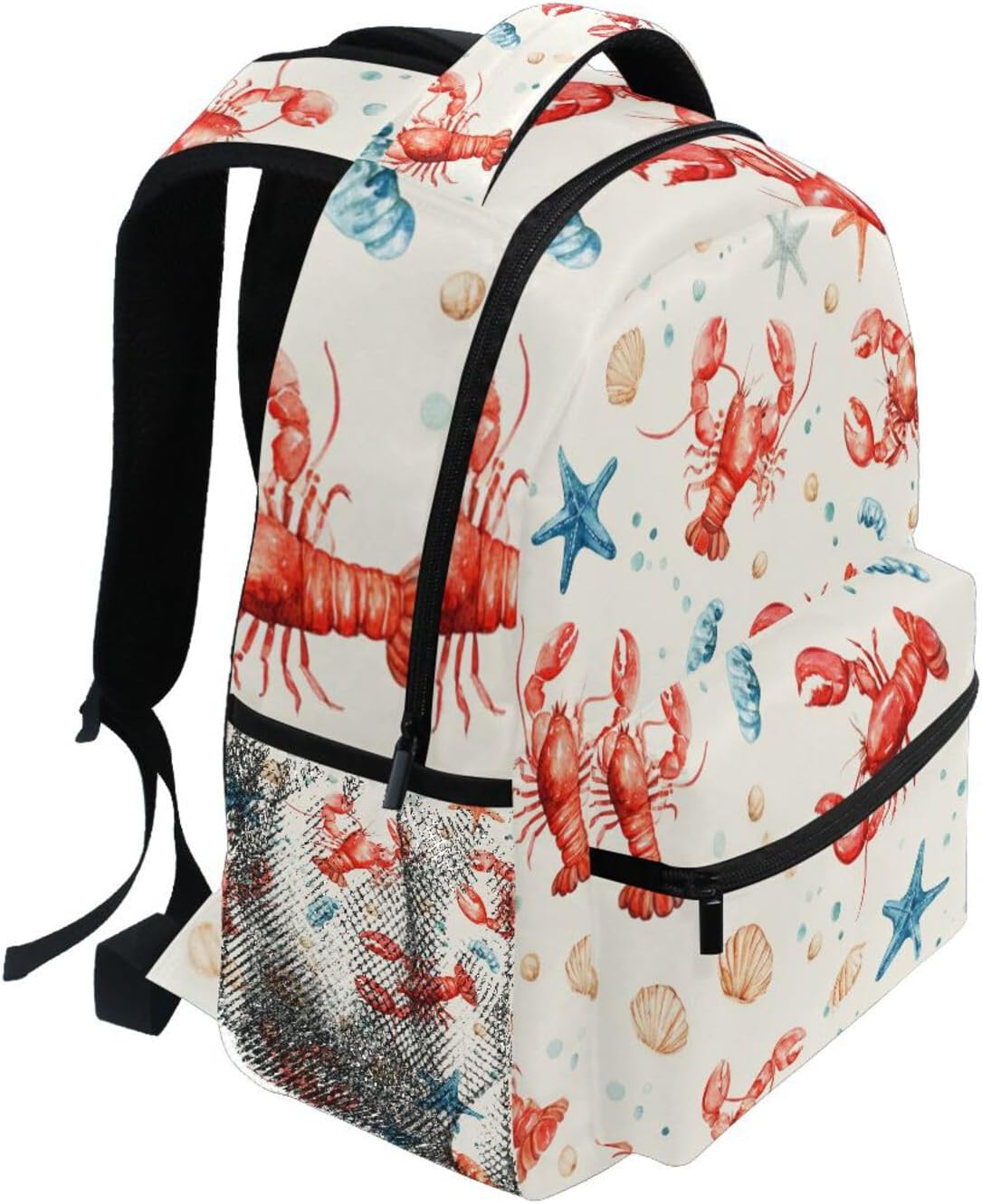 Krafig Backpacks Backpack Daypack Watercolor Cute Lobsters Boys Girls Kids School Bookbag, School Bag Travel