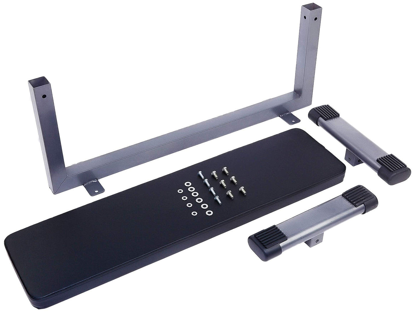BalanceFrom Steel Frame Flat Weight Training Exercise Bench, 600-Pound Capacity,Black/Gray