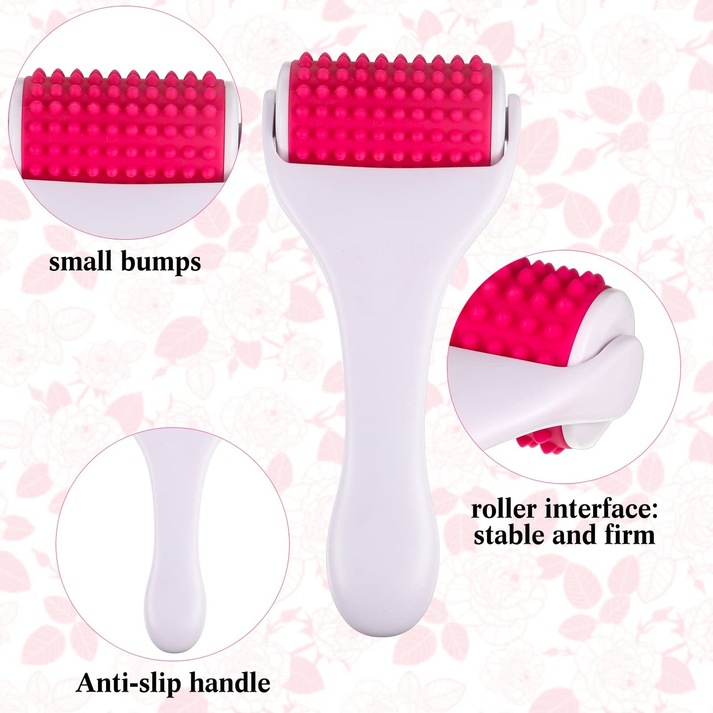 Tondiamo 2 Pcs Muscle Roller Gifts Stick Fascia Body Cellulite Face Muscle Massage Roller Manual Massage Tools for Relief Neck Arm Back Leg Body Deep Release(White,Silicone)
