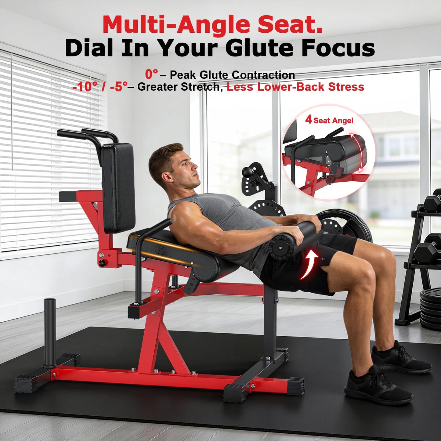 XDDIAS Leg Extension and Curl Machine, Adjustable Seated/ Lying Leg Exercise Machine for Home Gym, 1000LB Plate-Loaded Leg Workout Equipment with Thigh Hold-Down Pad, Extended Sleeve Fit 1''/2'' Plate