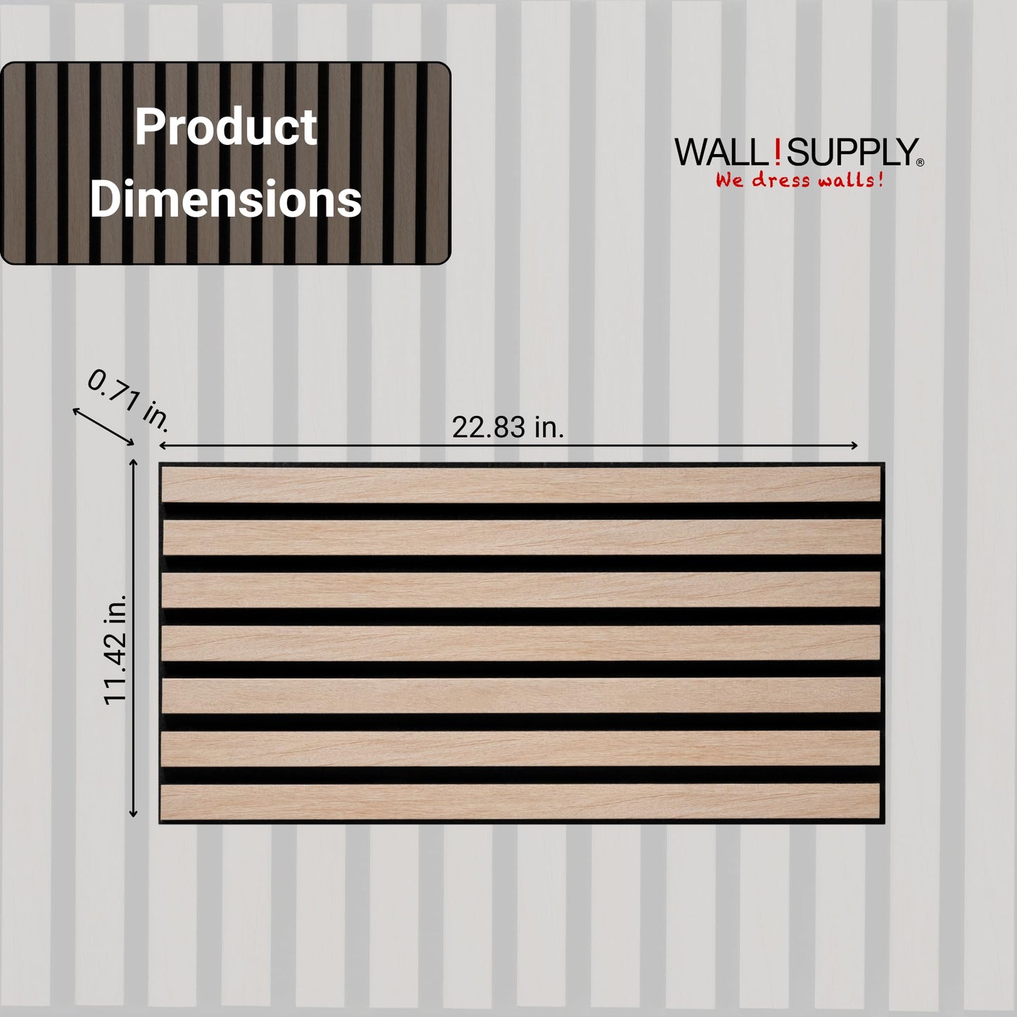Wall!Supply 3D Soundproof Wall Panels – Acoustic Natural Oak Finish – EPS Foam Wallpaper Alternative for Living Room, Bedroom & Office – Easy DIY Installation – 6 Pack, Covers 10.87 Sq Ft
