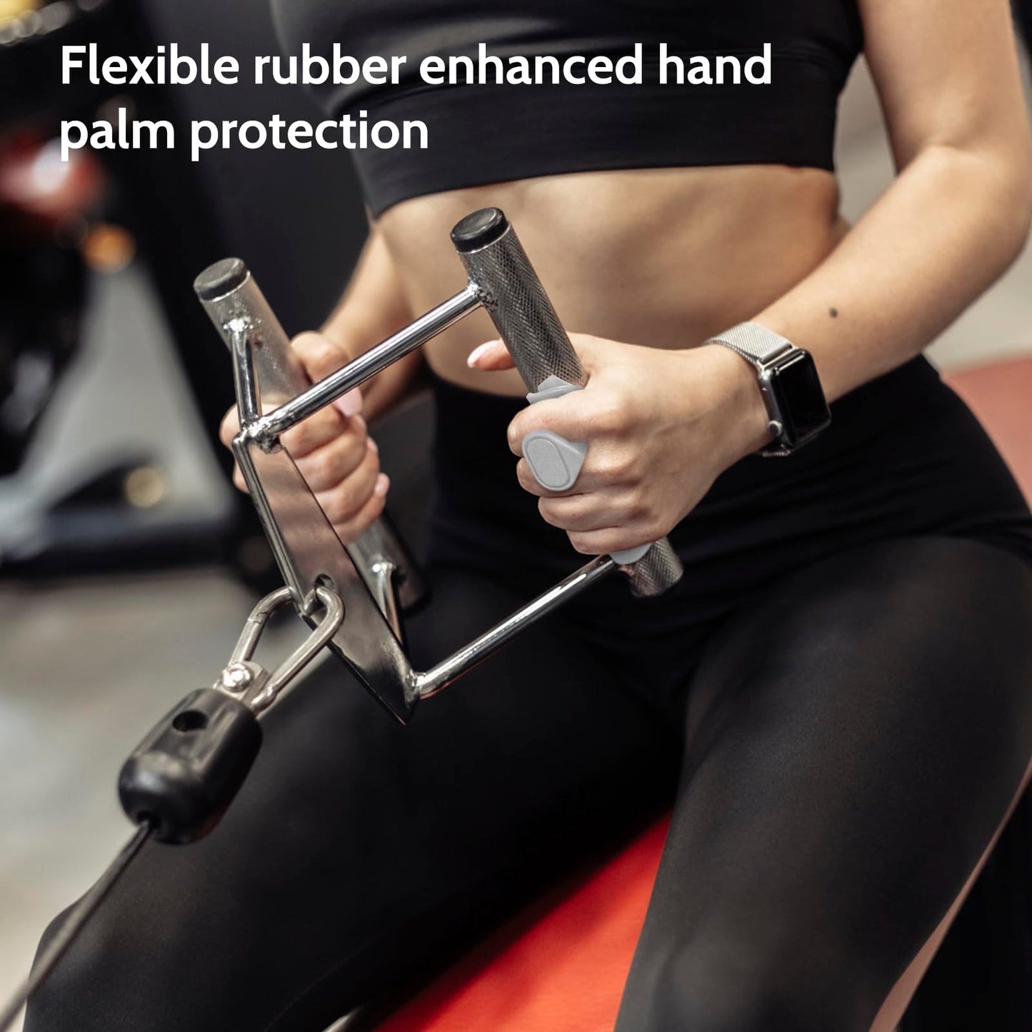 UQOOQFA Weight Lifting Grips - Rubber Anti-Slip Workout Grips, Ergonomics Hand Protector Gloves for Gym Training and Exercise, Dumbbell, Bar Pad, Pull Up for Men and Women, No Sweaty (Grey)