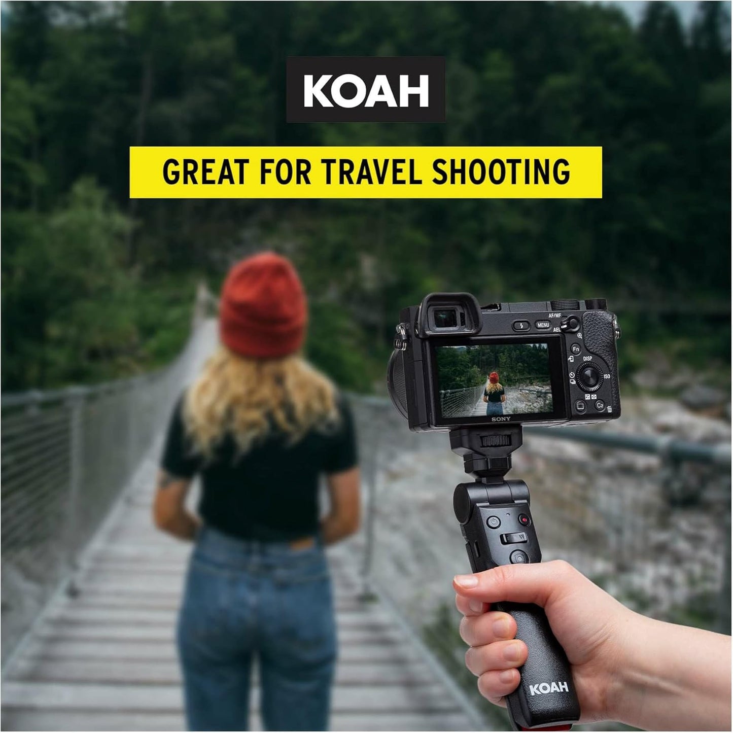 Koah RX100 Vlogging Camera Grip and Tripod for Content Creators - Compatible with Sony mirrorless Alpha Series, DSC-RX