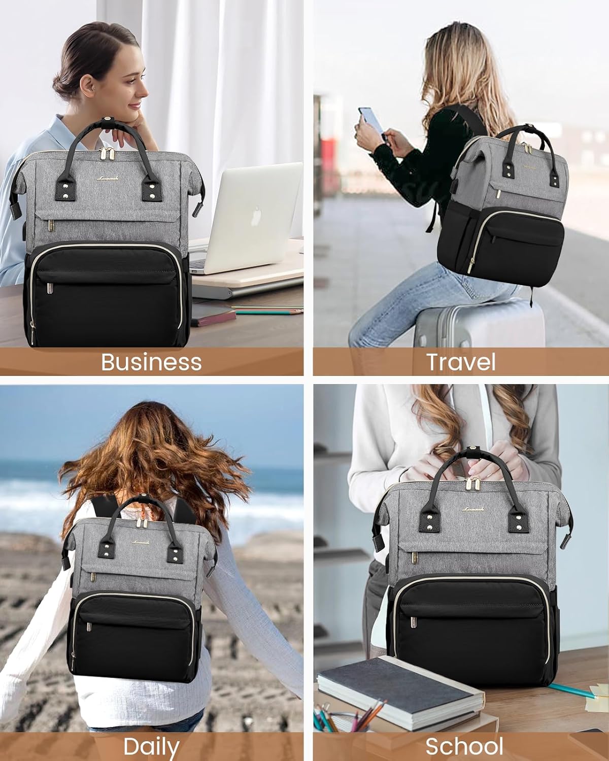 Backpack Backpacks Backpack 15.6-Inch LOVEVOOK Laptop for Women, Fashion Computer Purse, School Student Bookbag
