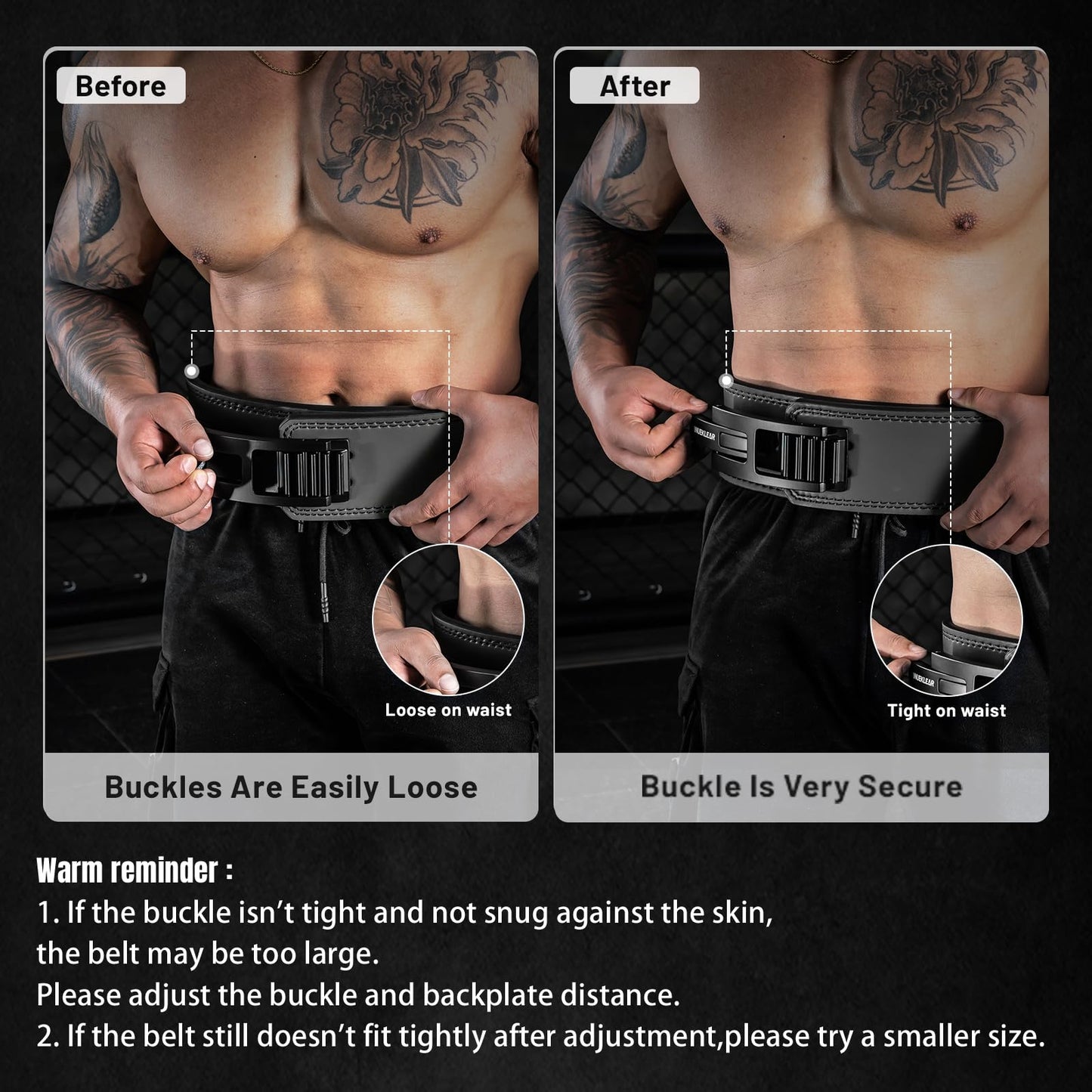 Lever Lifting Belt for Man and Women, Weightlifting with Adjustable Heavy Duty Buckle, Professional Weight Lifting Belt