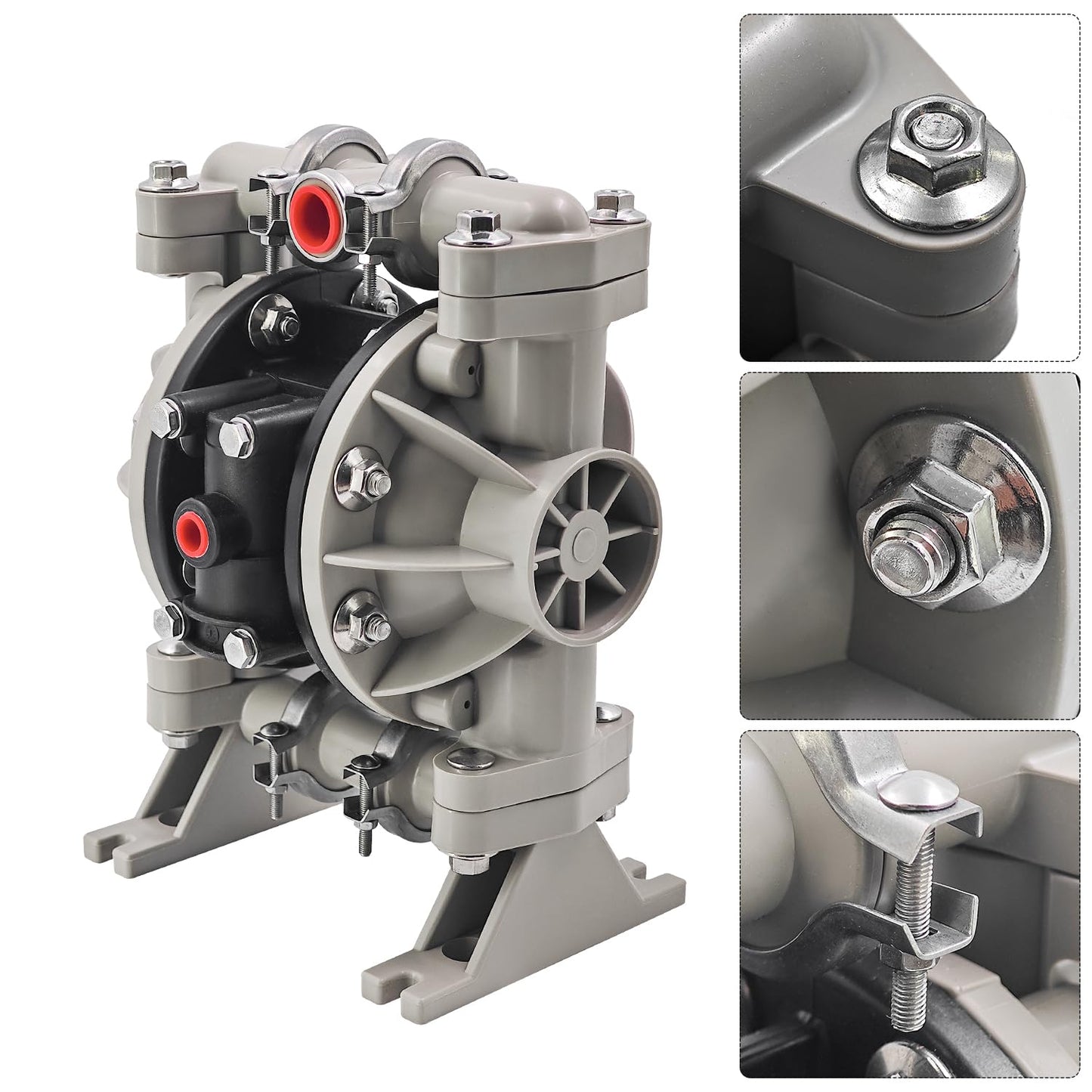 666053-3EB Polypropylene Santoprene Single Double Diaphragm Pump Replacement for Diaphragm Pump Replacement for Air Compressor, 13 gpm, 100 psi