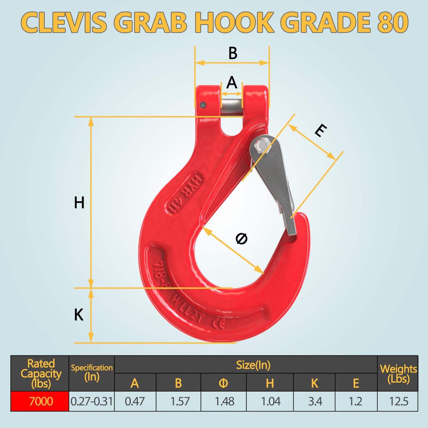 WowDIY Lifting Chains with Adjuster Hooks, 5/16 Inch x 10 Ft, 7000lbs / 3.18 Tons, Heavy Duty Industrial Chain Slings for Engine Hoist with 2 Legs Grab Hook
