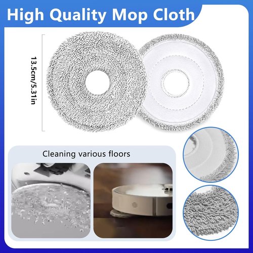 25Pcs Accessories Kit for Xiaomi X20+ / X20 Plus / X10+ / X10 Plus Robot Vacuum, 2 Main Brush,4 Filter,4 Side Brushes,8 Mop Pads,6 Dust bags,1Cleaning Tool Replacement Parts Attachments