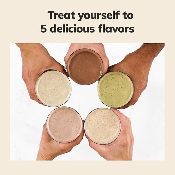 Ka?™Chava All-In-One Nutrition Shake Blend, 5 Flavor Sample Pack, 5 Servings, 85+ Superfoods & Nutrients, Meal Replacement, Greens Plant-Based Superfood Powder Protein Drink, Digestive Enzymes & Probiotics, Vegan Dairy Gluten Free