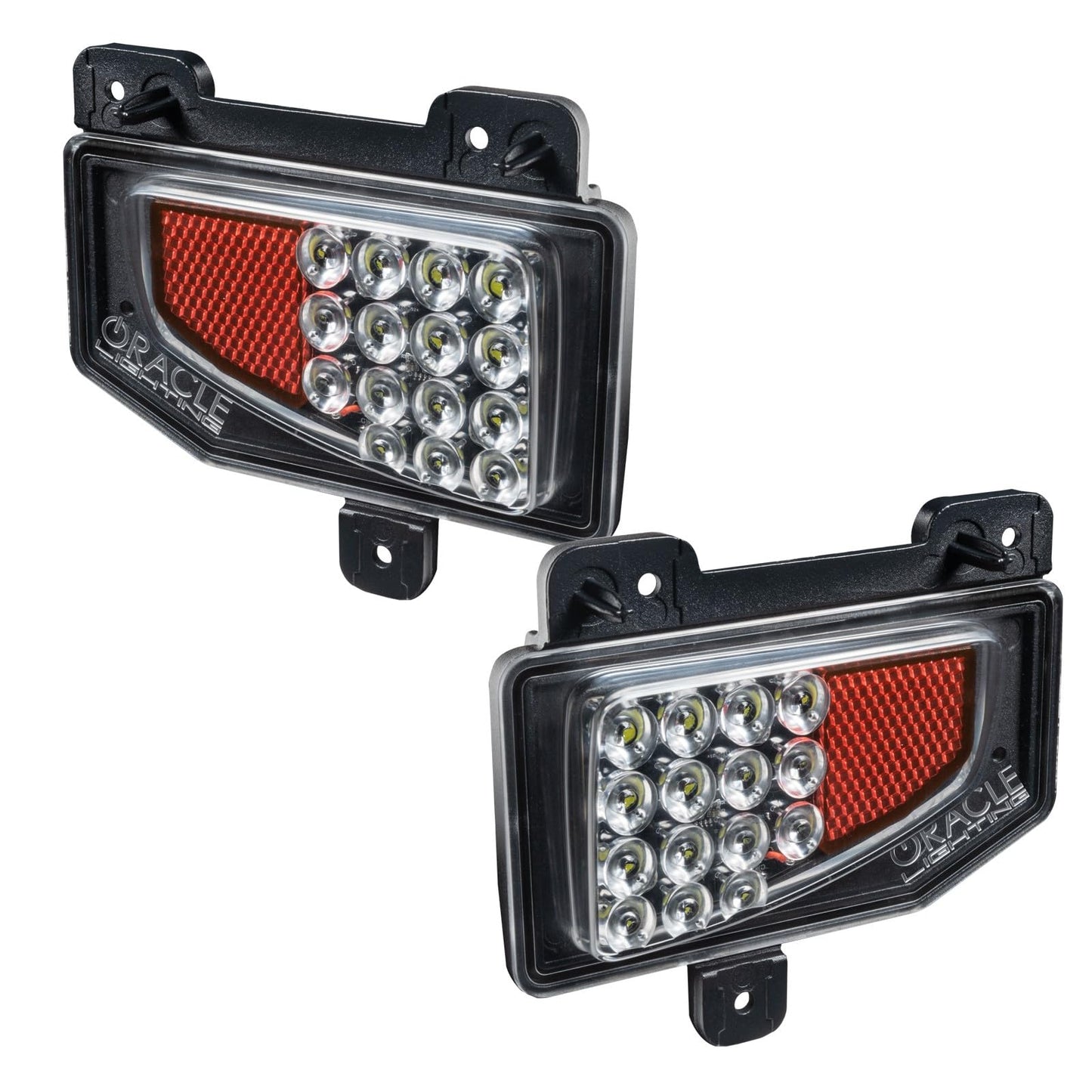 ORACLE Lighting 5881-504 Rear Bumper LED Reverse Lights, Plug and Play Harness, Fits 2020-2024 Gladiator JT, Black, 1500+ Lumens