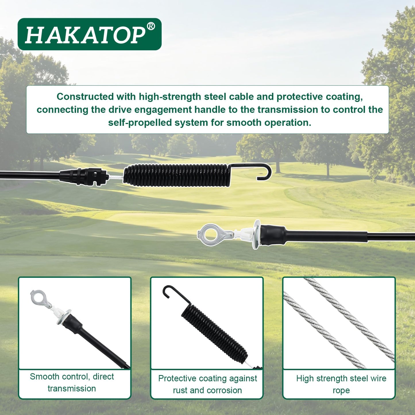 HAKATOP 946-05250 Blade Control Cable for Cub Cadet CC600 MTD Troy-Bilt Lawn Mower Replaces 746-05250 94605250 74605250