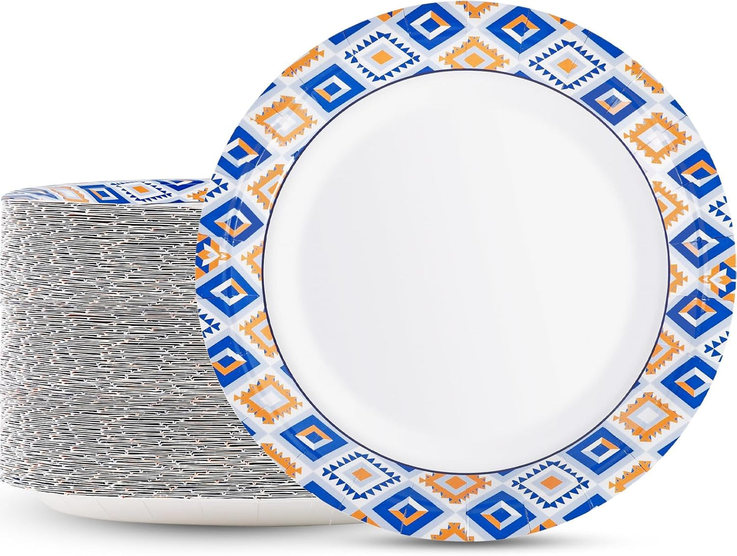 Regine Switzerland 120 PCS Disposable Paper Plates - 9 Inch Heavy Duty, Cut Proof & Soak Proof for Parties & Picnics