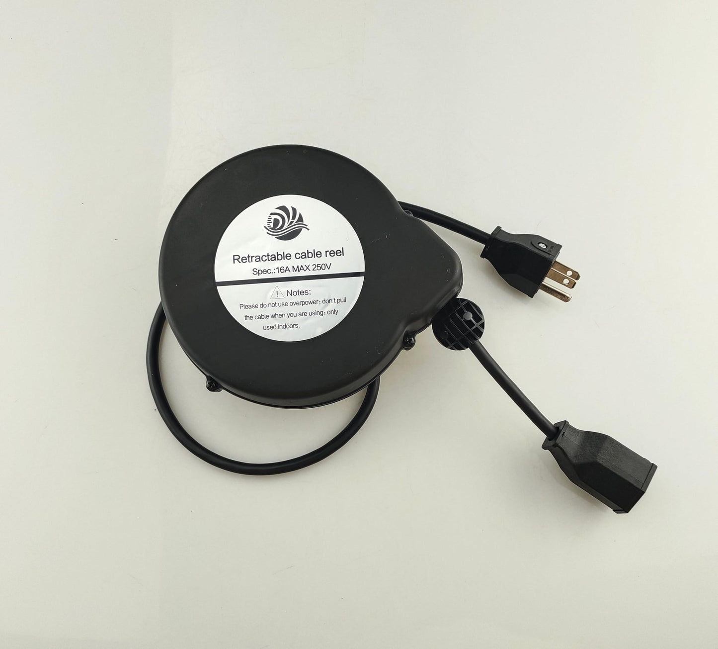 Compact Retractable Power Reel with Constant Tension (Non-Locking)