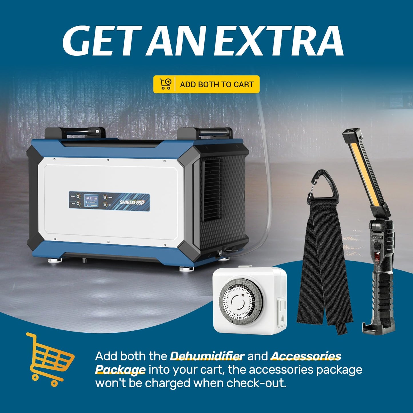 ARGENDON 180 Pints Commercial Dehumidifier with Pump for Crawl Space, Industry Water Damage Unit for up to 2,300 sq ft Large Space, Job Sites, Basement, Auto Defrost, 5 Years Limited Warranty