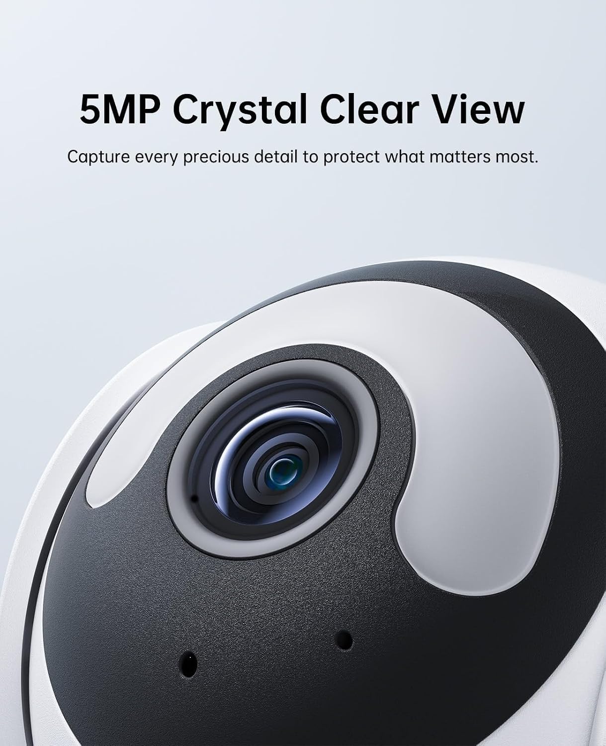 CYVIO 5MP 3K 2-Way Indoor WiFi Camera, Plug-in Security Camera with Wireless Connection, Video, Pan/Tilt, Audio, AI
