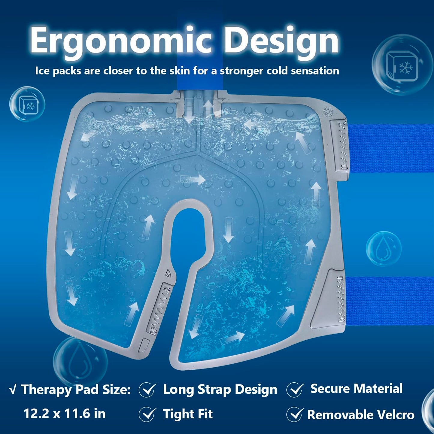 Inmoredo Cold Therapy Machine, Programable Ice Therapy Machine, for Knee Replacement, Post-Surgery Recovery, ACL, Pain Relief, for Sports Injuries, Sprains, Reduce Swelling, Knee Pad