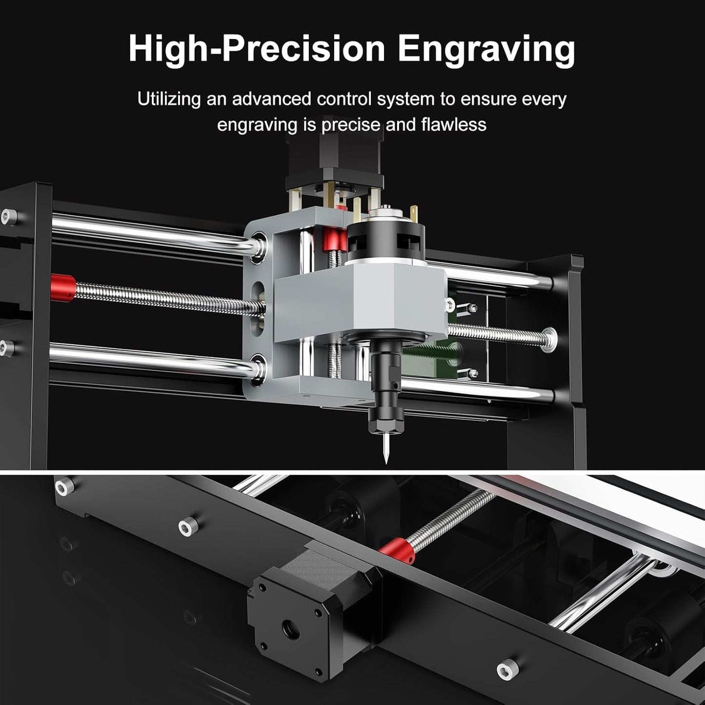 TTC3018 CNC Router Machine 3-Axis Engraving Machine Metal Engraver GRBL Control with Built-in WiFi, 775 Spindle Motor, Engraver Desktop CNC for Wood, Acrylic, Plastic, Aluminum (Black)