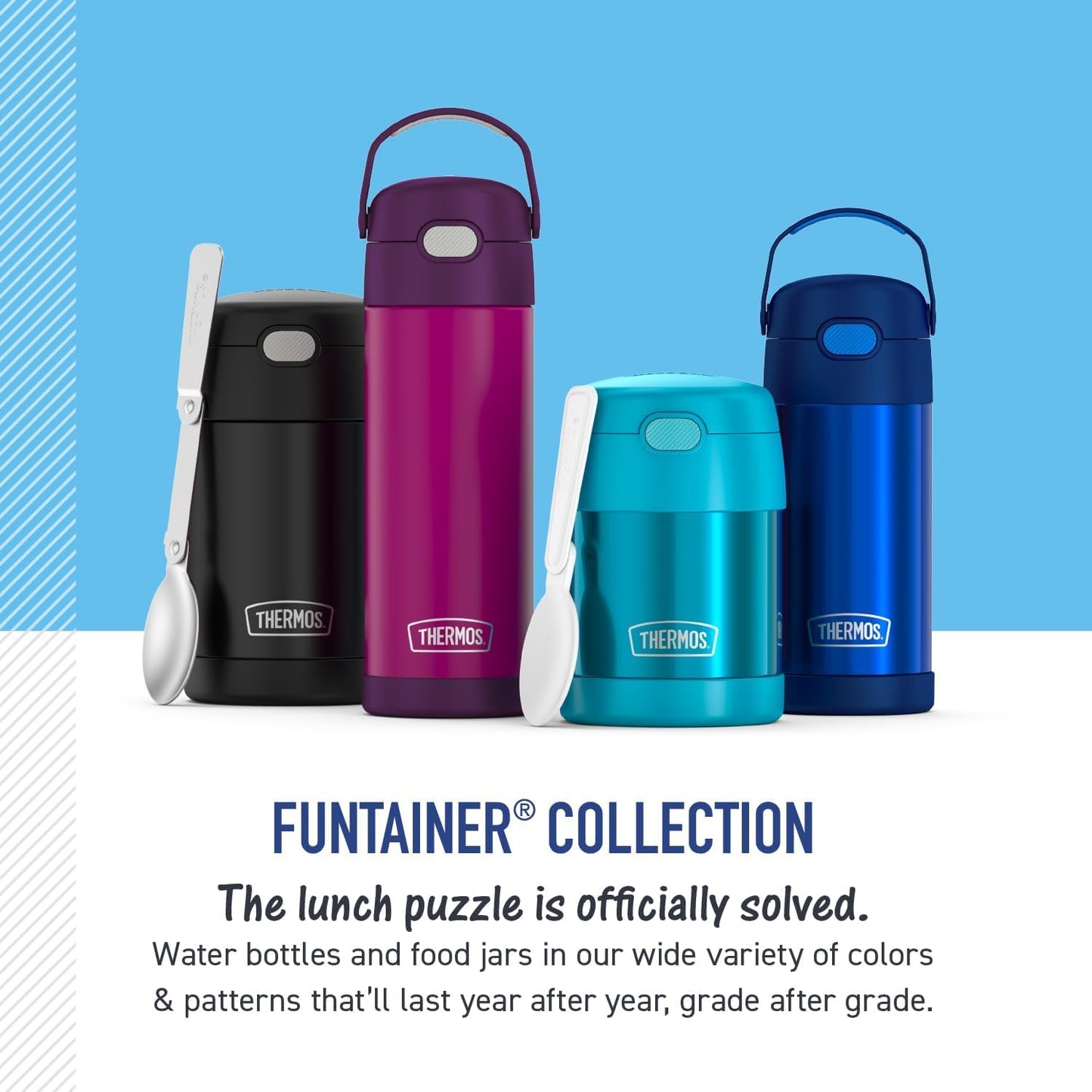THERMOS 410mL Stainless Steel Licensed FUNtainer® Bottle, Frozen