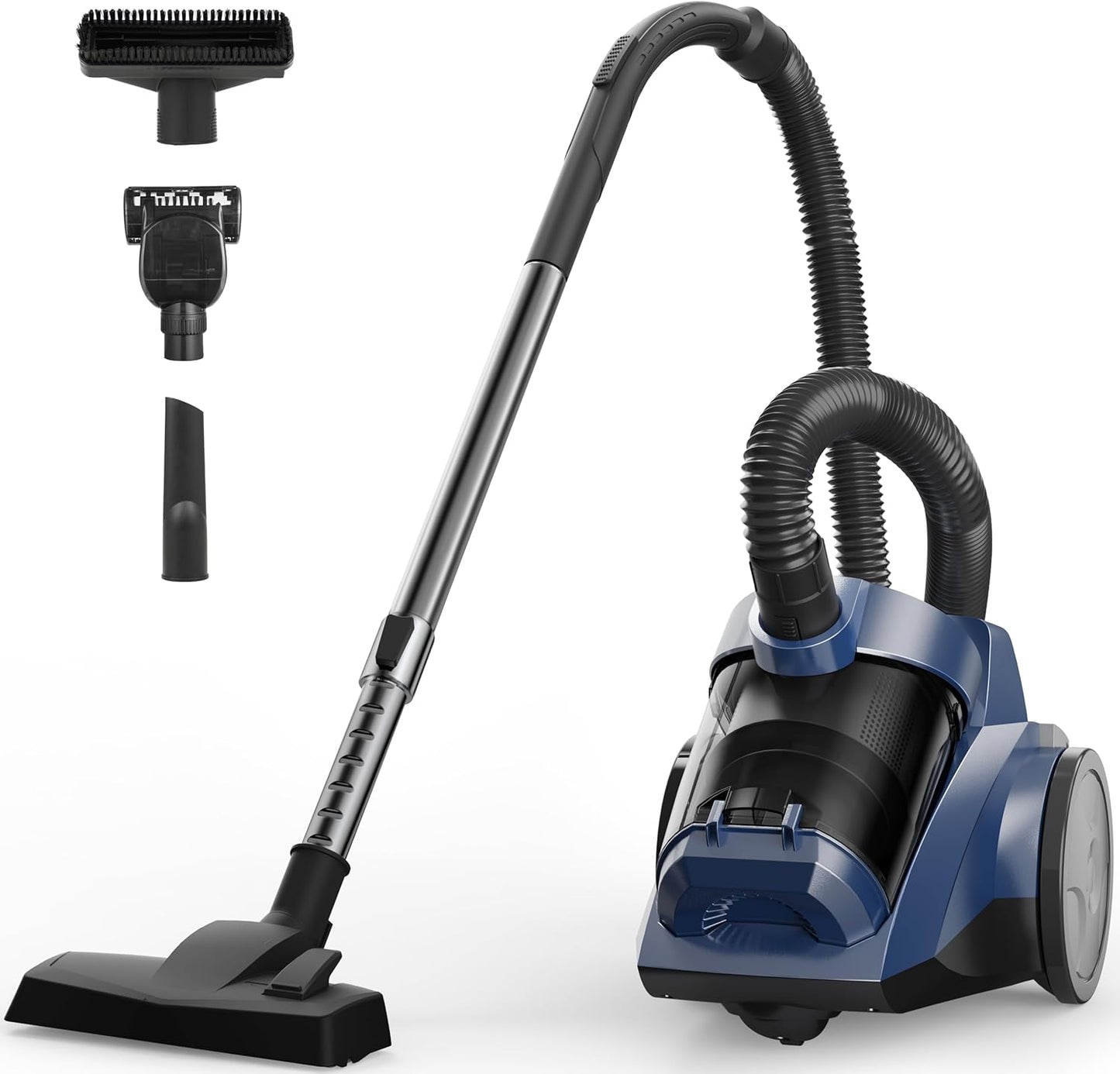 Sweepcent Canister Vacuum Cleaner - 45KPa Power Bagless Design | Lightweight Multi-Surface Vacuum with 5 Tools & Double HEPA Filter