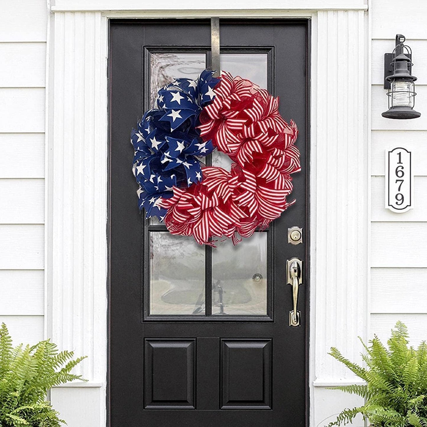 250th Anniversary Patriotic Wreath - 3D Eagle Design for Front Door | All-Weather Red, White, and Blue Decoration