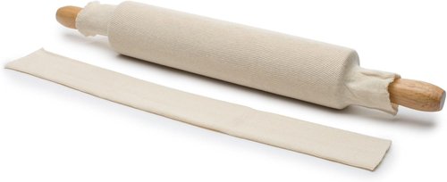 Fox Run Rolling Pin Covers - Durable Cotton Set of 2 for Effortless Baking and Storage