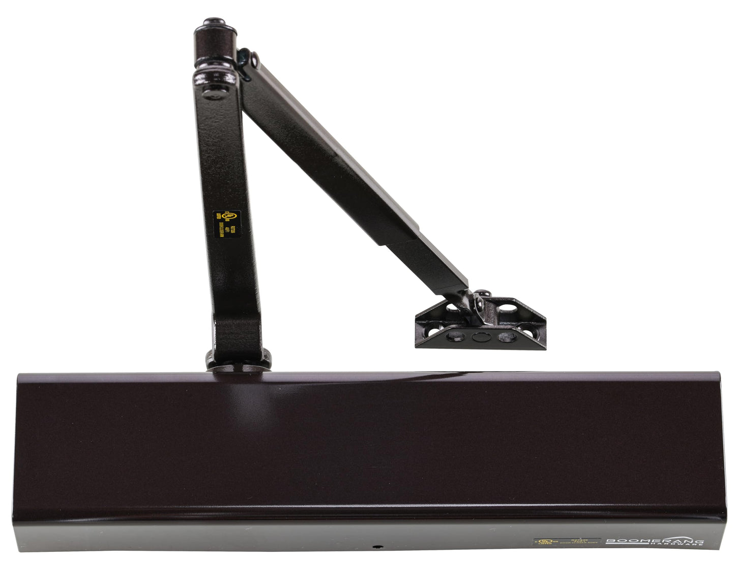 Boomerang Heavy Duty Designer Automatic Commercial Door Closer - D8016-Surface Mounted, Grade 1, Cast Aluminum, UL 3 Hour Fire Rated & ADA for high Traffic doorways, Dark Bronze (US10B)