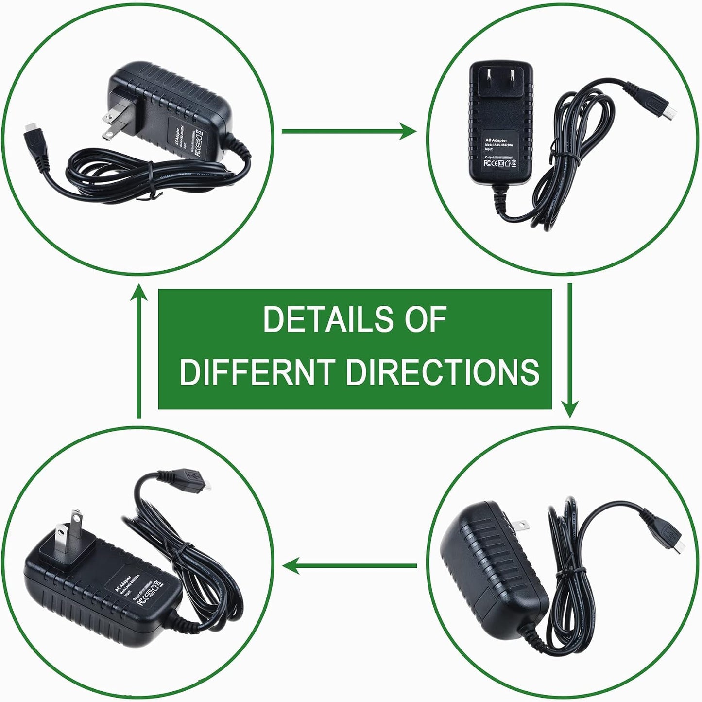 Dysead Q2n AC DC Adapter Charger for Zoom Handy Video Recorder Power Supply