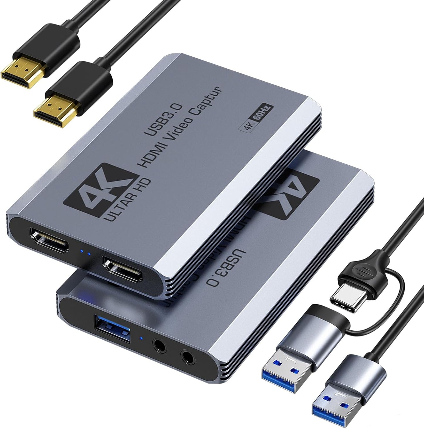 XIIXMASK 3.0 4K 4K 60FPS/1080P 240FPS PS5/Camera/PC/Streaming Video Capture Card, USB Capture Card HDMI Loop-Out, Video