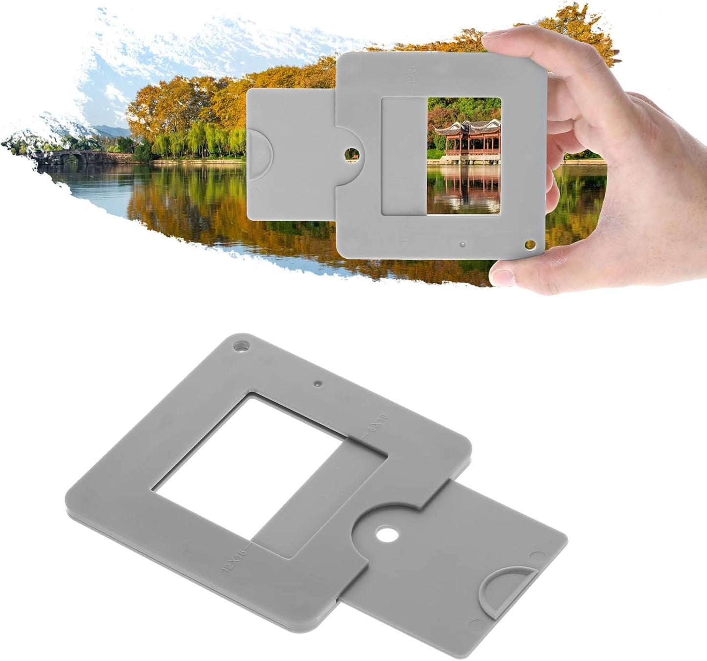 JIYIN Artist View Finder, View Finder with Sliding Mechanism ABS Plastic Optical View Finder Color Isolation View
