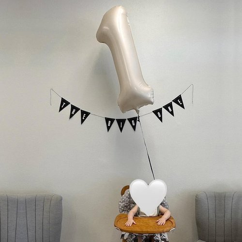 Beige Number Balloon 1 by [Brand Name] - 40 Inch Large Cream Foil Mylar Balloon for Birthday & Wedding Celebrations