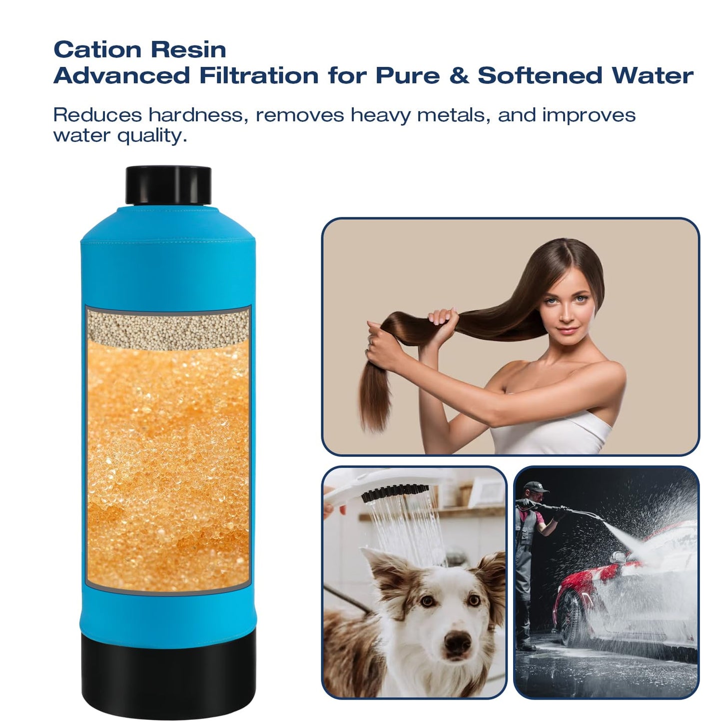 H&G Lifestyles Whole House Water Softener 32,000 Grains, NSF certified Whole Home Water Filtration System for Well & City Water, Remove Calcium Magnesium, Food Grade Resin, Silver-Enhanced, 700,000 Gl