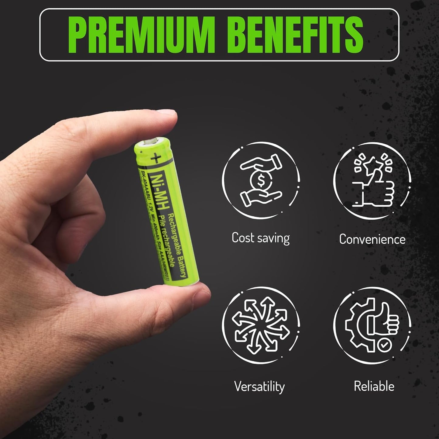 RocketBus 4 BK-40AAABU 1.2V 400mAh Packs BK40AAABU Ni-MH Rechargeable Battery for Panasonic Cordless Phone System