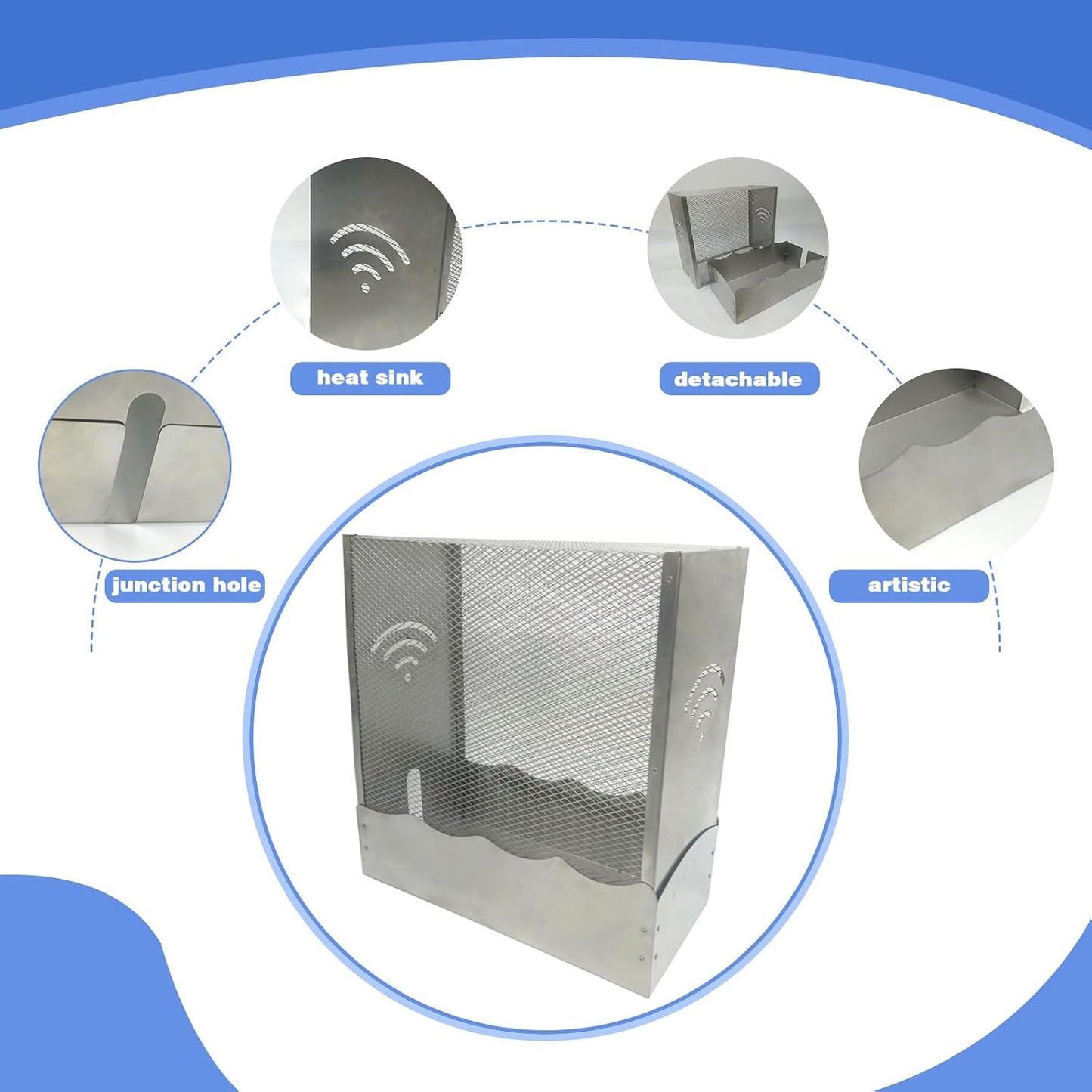 Arilaca Faraday Cage for WiFi Router Cover Shielding Modem Shelf WiFi Router Box Hider E mf Faraday Cage E Mf Blocker