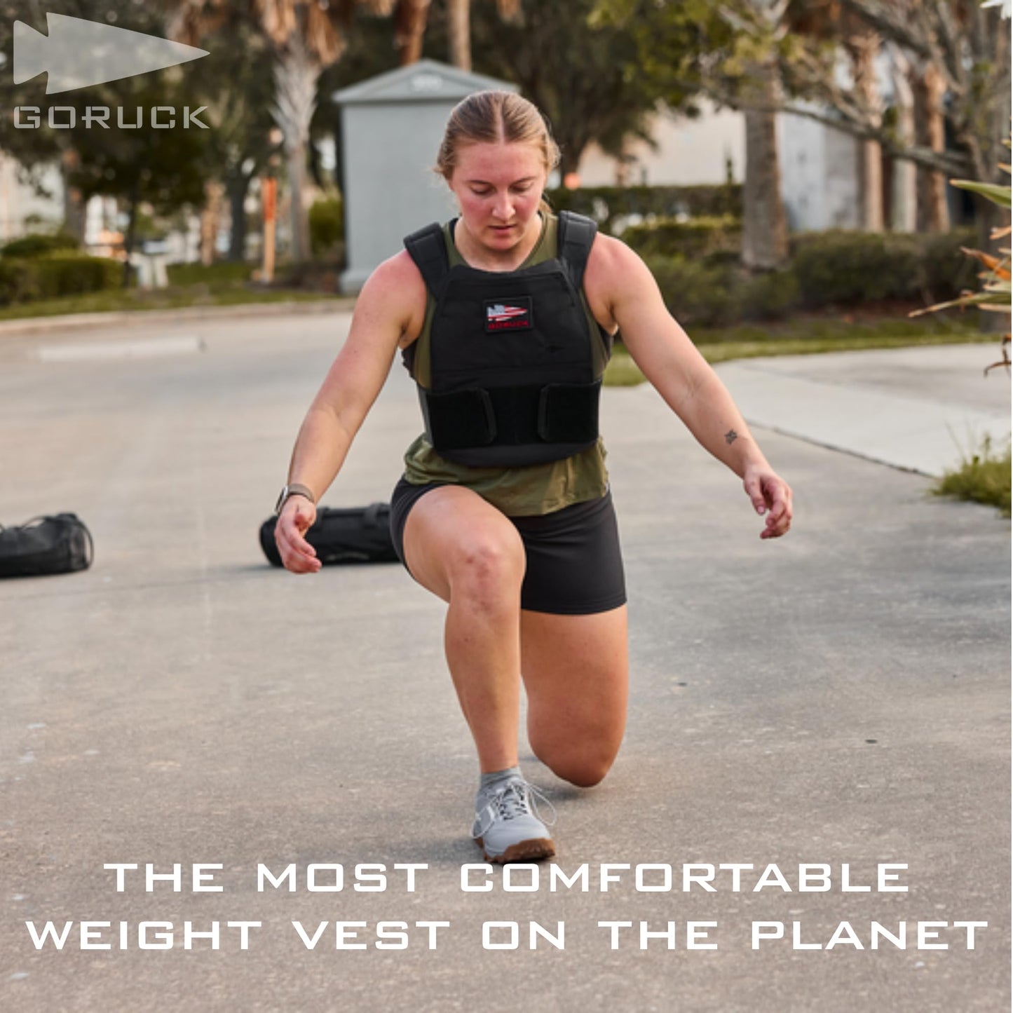 GORUCK Rucking Weighted Vest for Men and Women - Ergonomic Design for Walking, Running, and Weight Loss Training - Adjustable Weight Vest with Strorage Pocket - L/XL Black