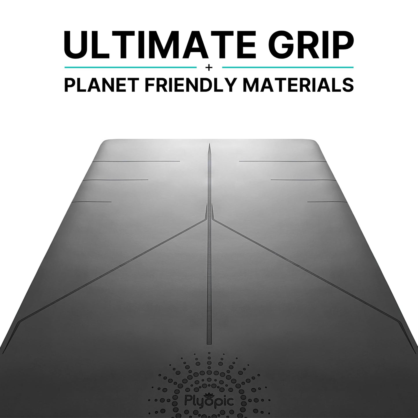 Plyopic. Ultra-Grip Pro Yoga Mat – EXTREME Non-Slip Performance - Dry & Wet Grip - Alignment Lines - Comfortable & Sweat Resistant - For Yoga, Pilates, Exercise, Workout, Bikram & Hot Yoga