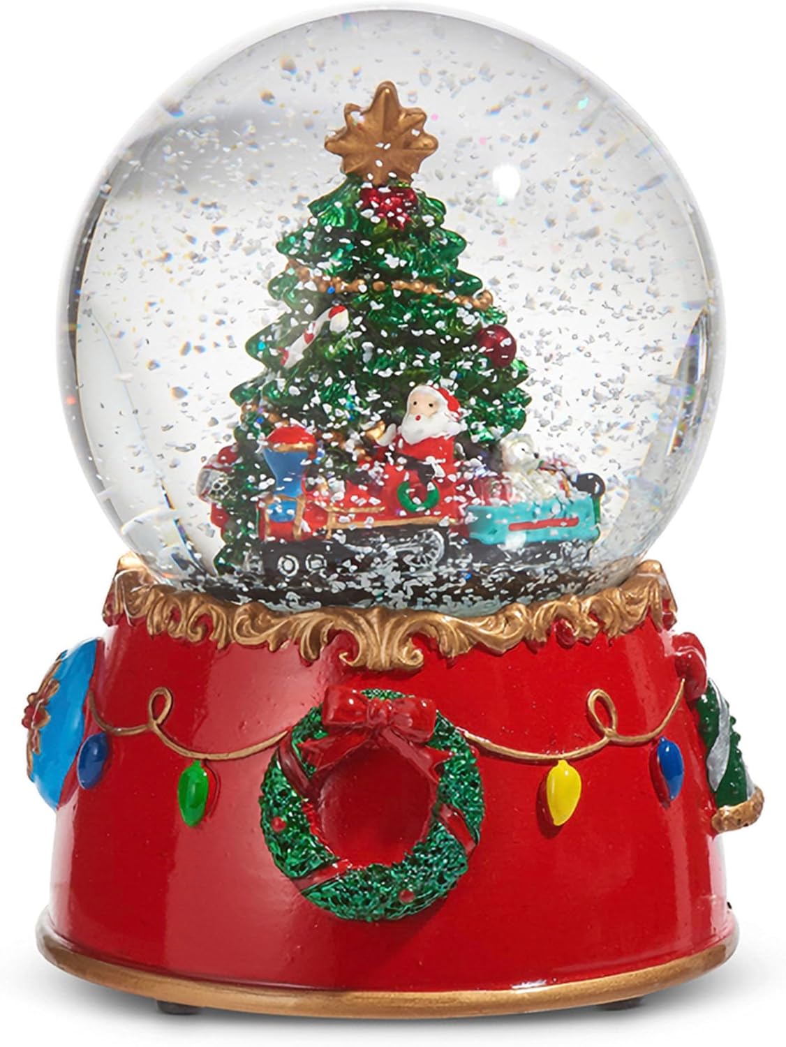 RAZ Imports Musical Water Globe - Train-Themed Tabletop Décor, 5.75-Inch Height
