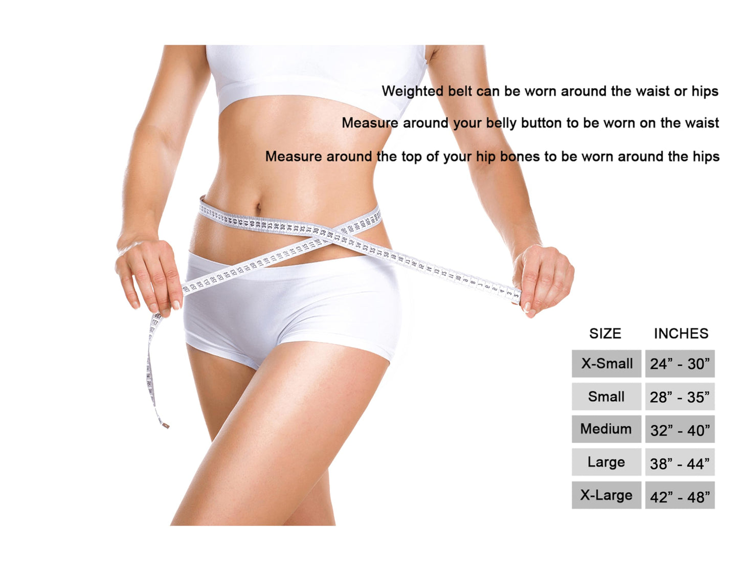 W8FIT Adjustable Weighted Belt for Men & Women – Rucking Belt for Walking, Hiking & Strength Training (6 LB X-Small)