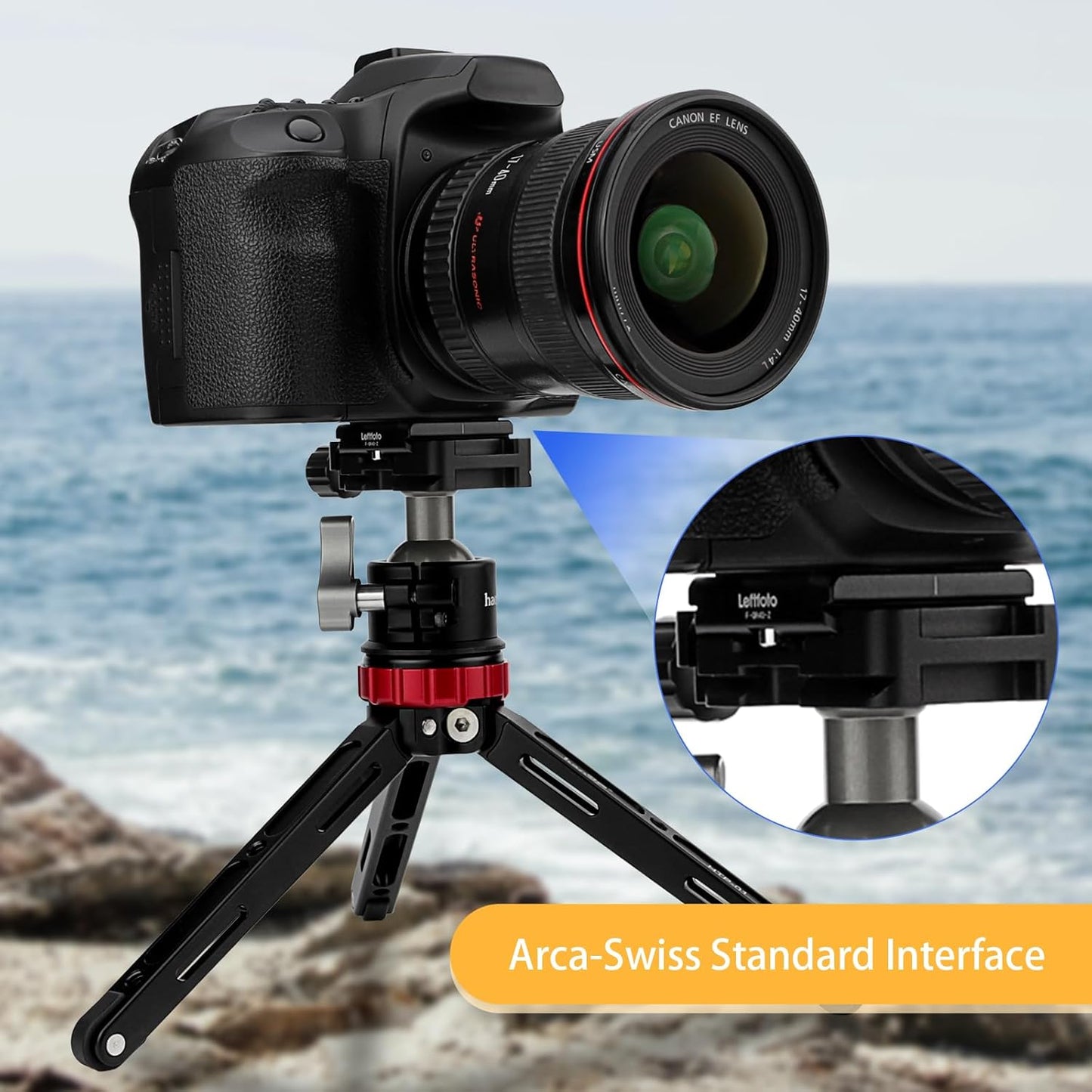 Leftfoto 40mm Arca Swiss Metal Universal Camera Quick Release Plate Fits Arca Type Clamp for DSLR Camera Tripod