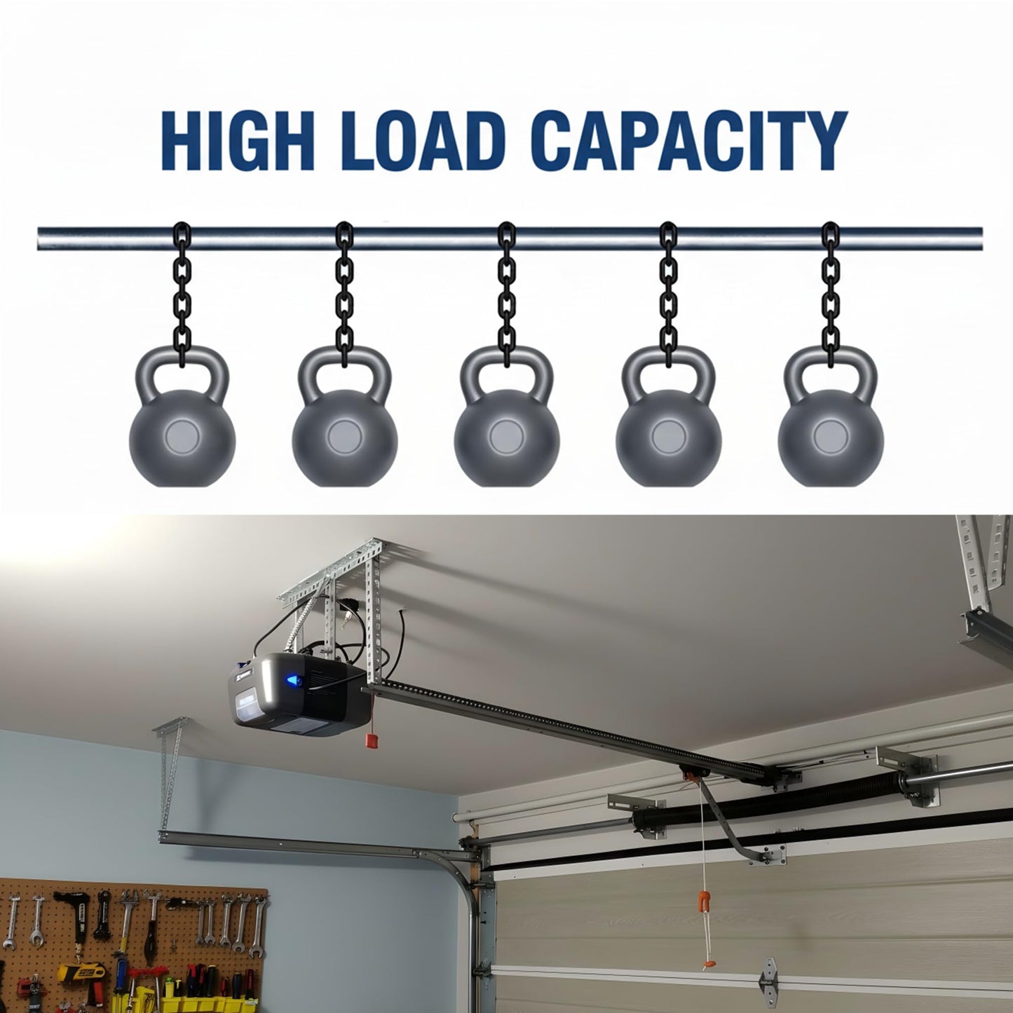 Mindoub Heavy-Duty 1-Inch OD 11-Gauge Hot Rolled Steel Shaft Galvanized Steel Garage Door Torsion Tube/Shaft, 9-Ft 10-Inch Length, Rust-Resistant for Residential & Commercial Doors Systems