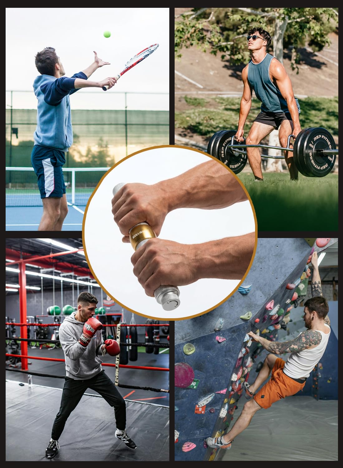 GOULIKFUL Grip Strength Trainer, Aluminum Alloy Forearm Strengthener Wrist Trainer with Adjustable Resistance Knob, Forearm Exerciser for Home Gym Sports Man Women Wrist Arm Builder