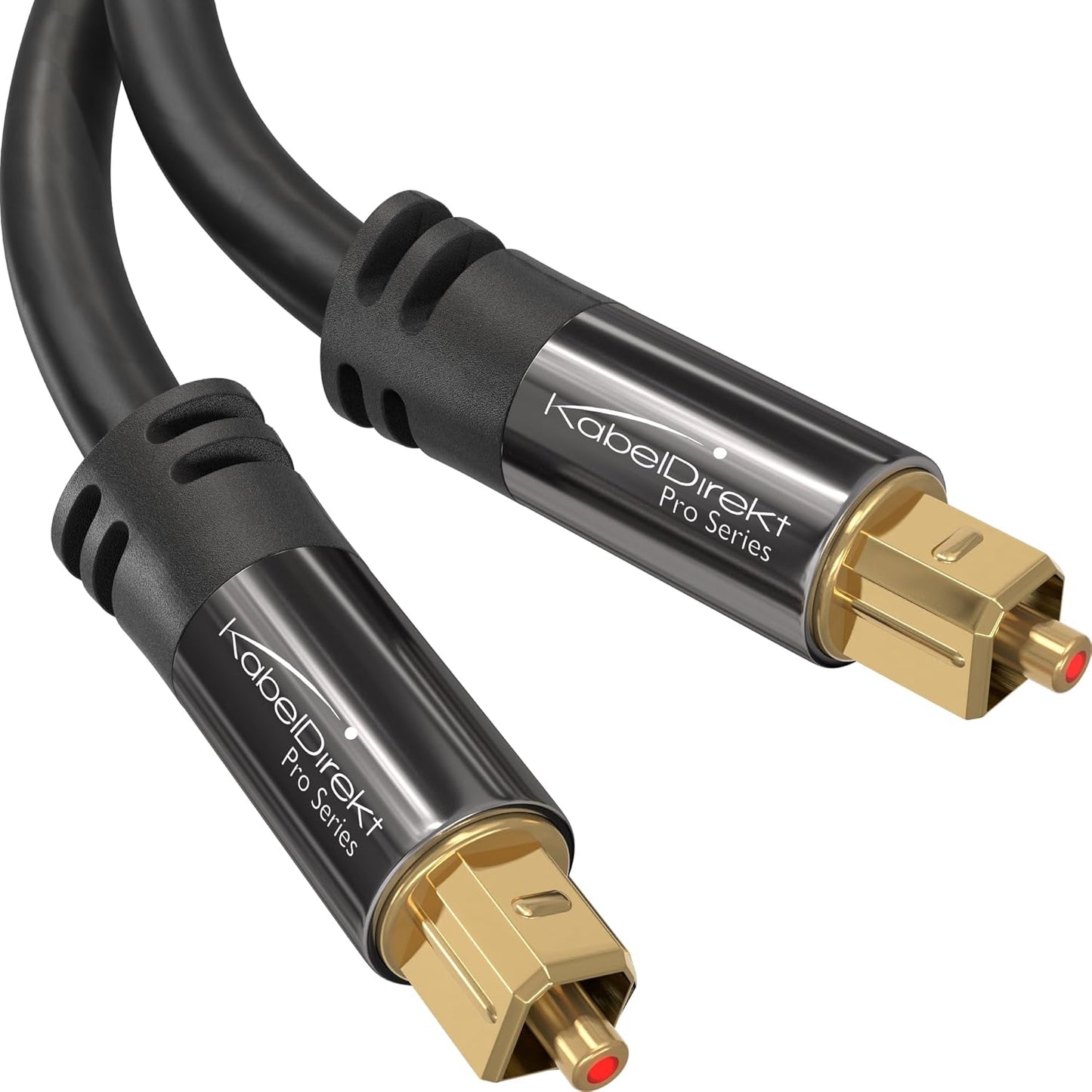 50ft PS4 TOSLINK Optical Audio Cable Designed in Germany Fiber Optic Cable for Soundbar, SPDIF Digital Optical Audio