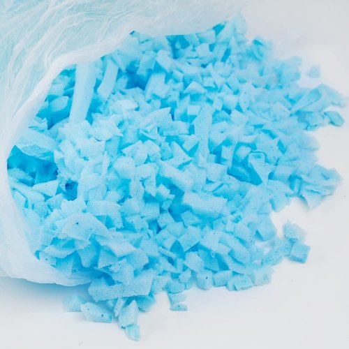 DR.DUDU Shredded Memory Foam Filling - Soft Pillow Stuffing for Bean Bags & Cushions | 5lbs, Blue